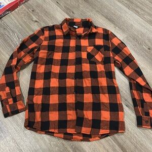 NWOT kids size 12 plaid button down shirt